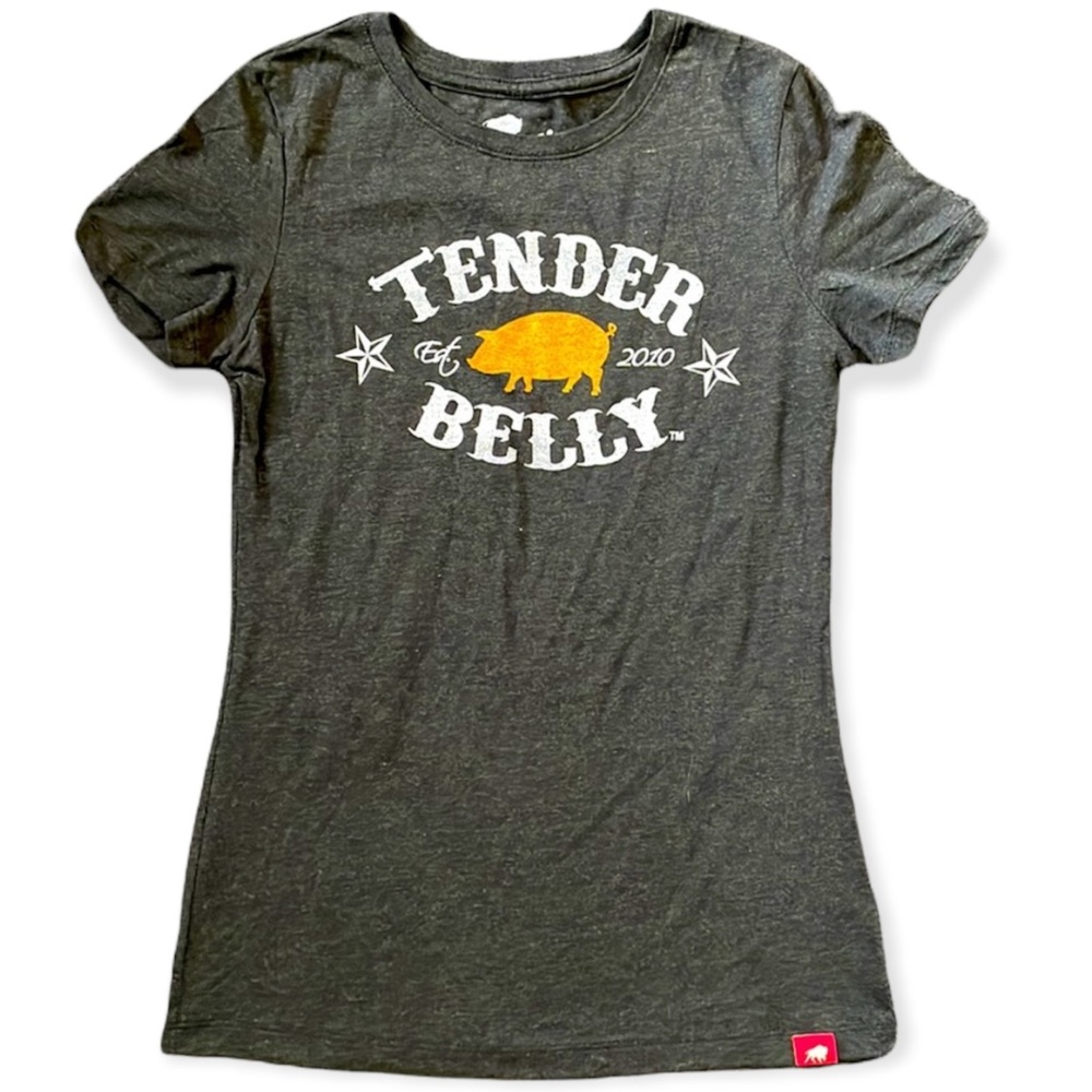 Tender Belly Gray T Shirt Pig Graphic Tee by Sportiqe Apparel NWT Size Medium